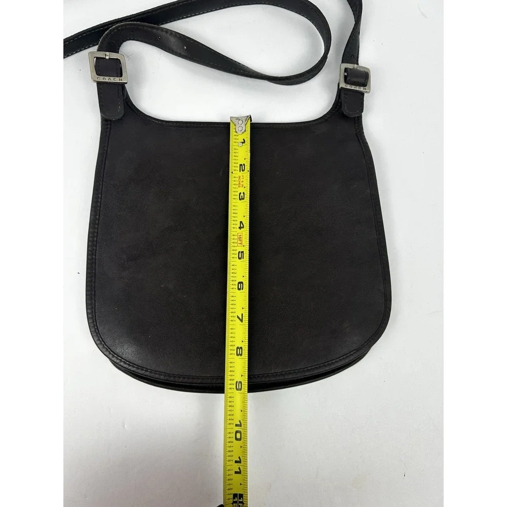 Vintage Coach Bag 9135 Small Hippie Flap Bag Dk Brown/black